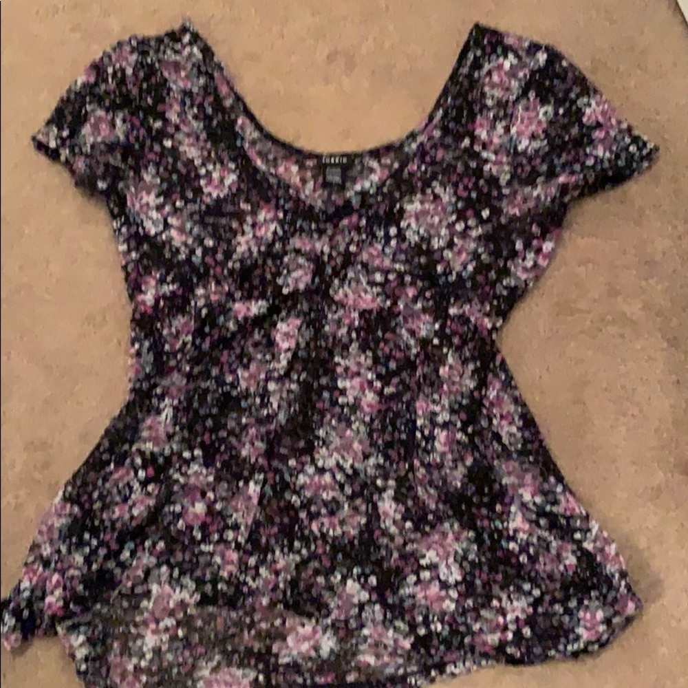 Pastel floral layering top